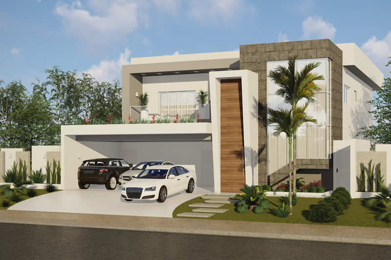 Proyecto de casa con balcón