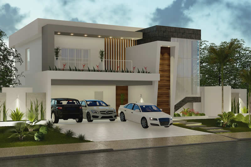 Proyecto de casa con balcón