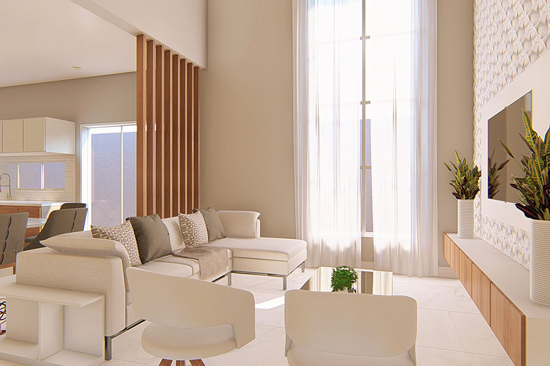 Proyecto de casa moderna con 3 suites.