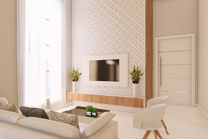 Proyecto de casa moderna con 3 suites.