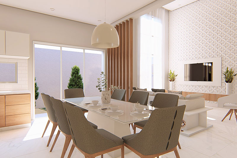 Proyecto de casa moderna con 3 suites.