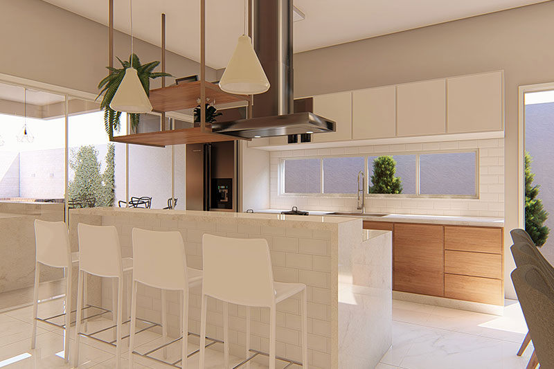 Proyecto de casa moderna con 3 suites.