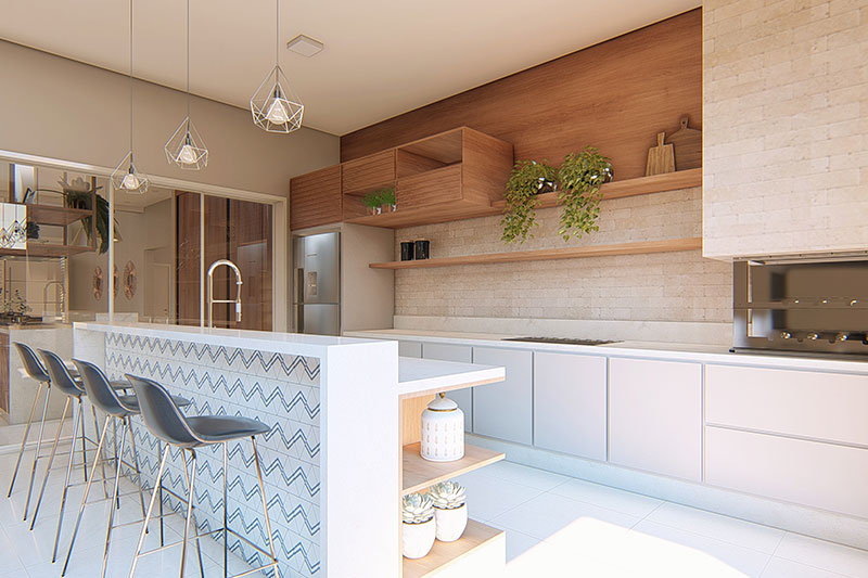 Proyecto de casa moderna con 3 suites.