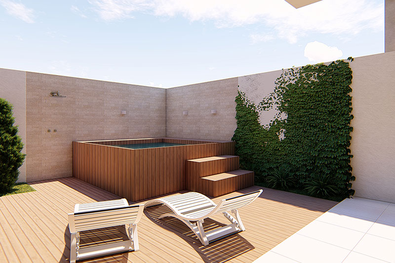 Proyecto de casa moderna con 3 suites.