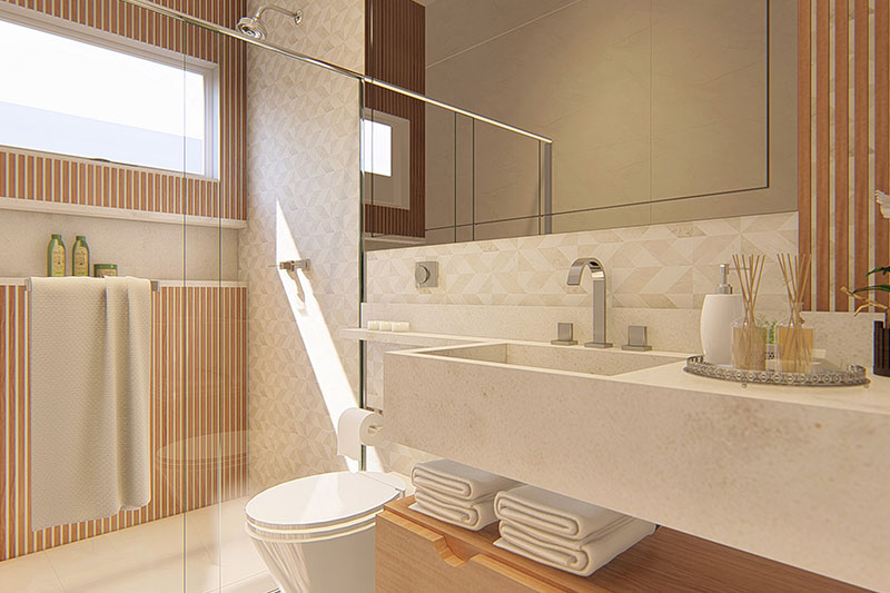 Proyecto de casa moderna con 3 suites.