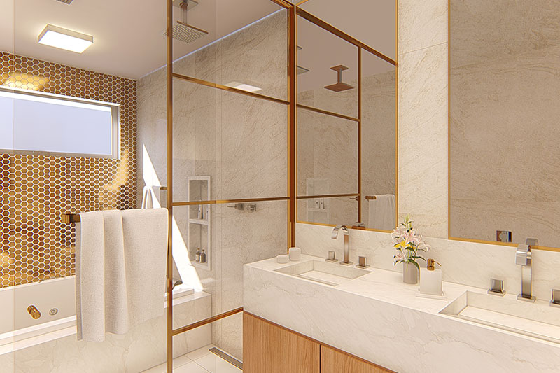 Proyecto de casa moderna con 3 suites.