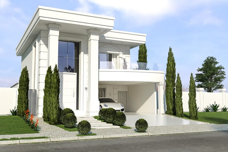 Plano de casa neoclásico