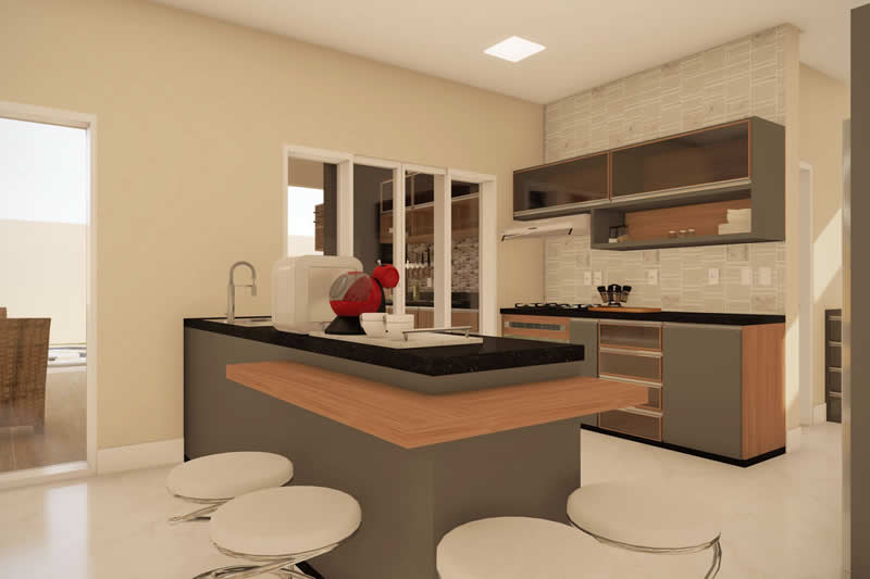 Plano de casa con techo a dos aguas