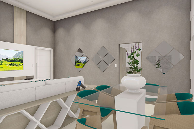 Plano de casa con poca casa y la piscina