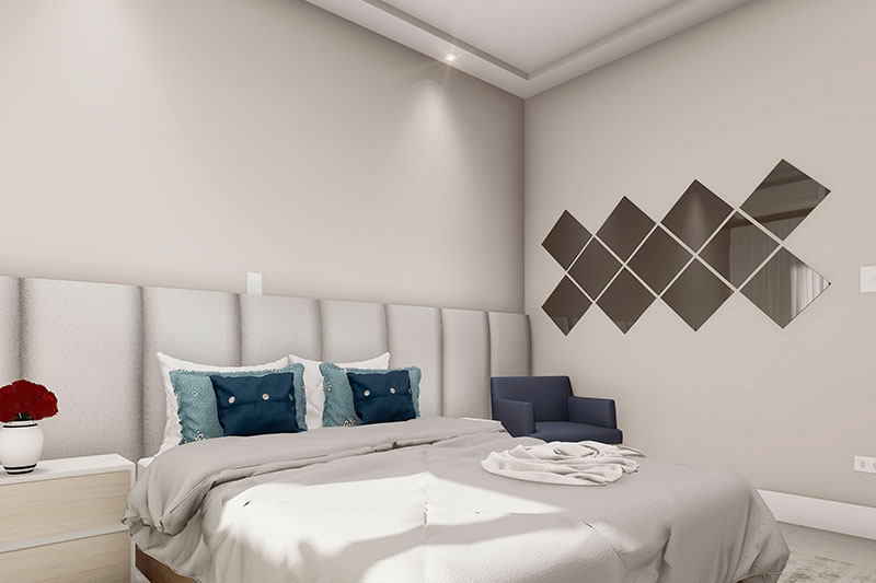 Plano de casa con poca casa y la piscina
