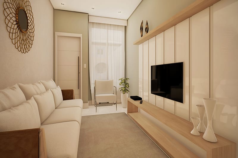 Plano de casa con techo integrado
