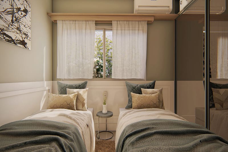 Plano de casa con techo integrado