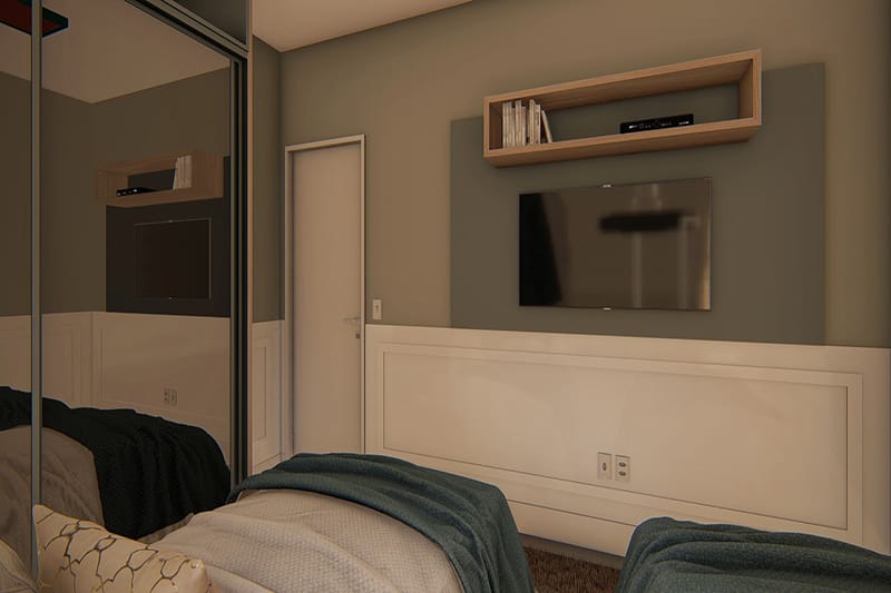 Plano de casa con techo integrado