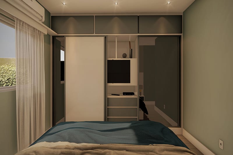Plano de casa con techo integrado