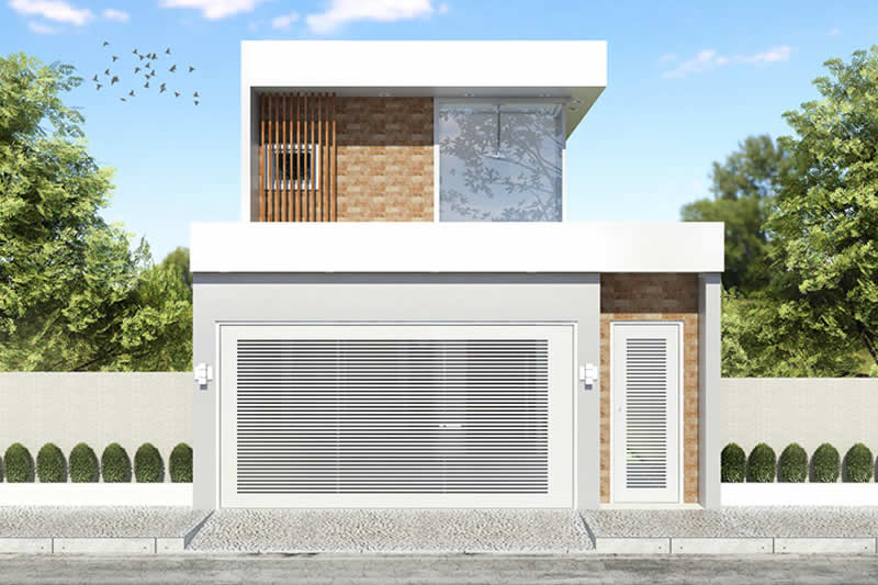 Plano de casa con cocina en el fondo