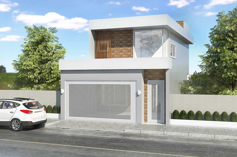Plano de casa con cocina en el fondo