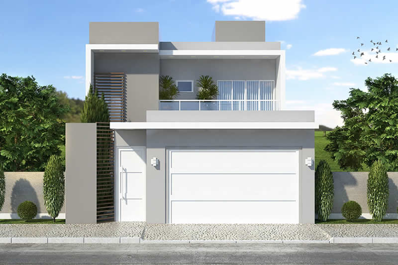 Plano de casa con edícula
