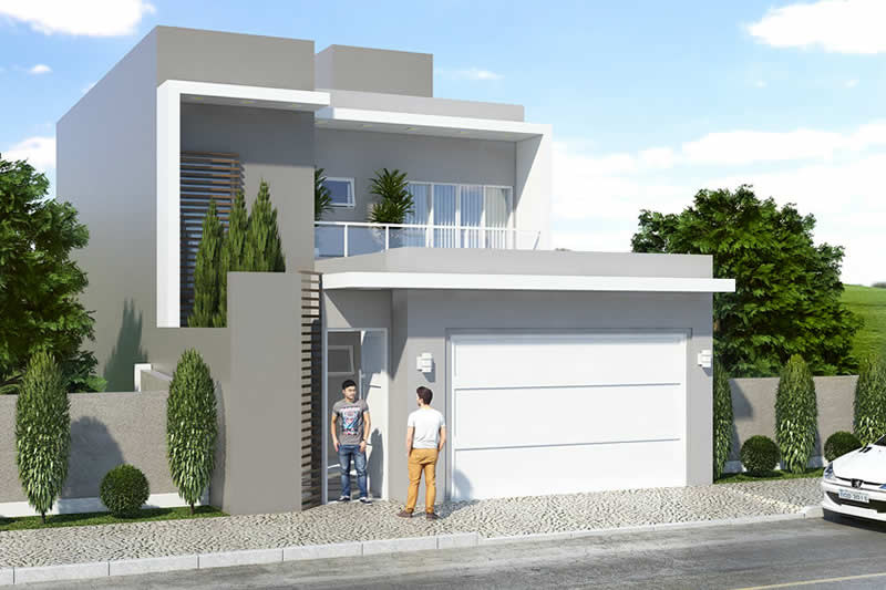 Plano de casa con edícula