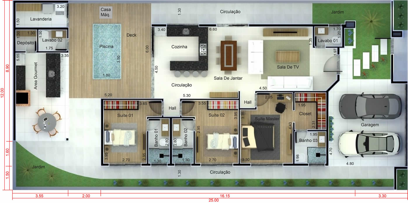 Plan de casa para asignación abierta12x25