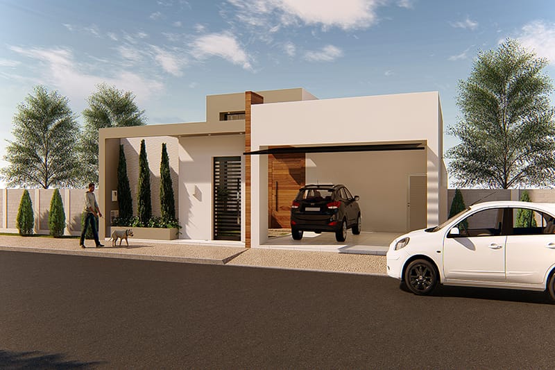 Diseño de casa con área íntima separada