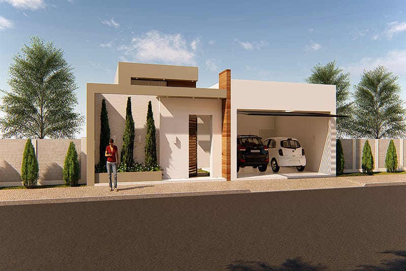 Diseño de casa con área íntima separada