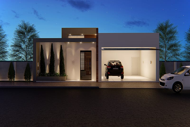 Diseño de casa con área íntima separada