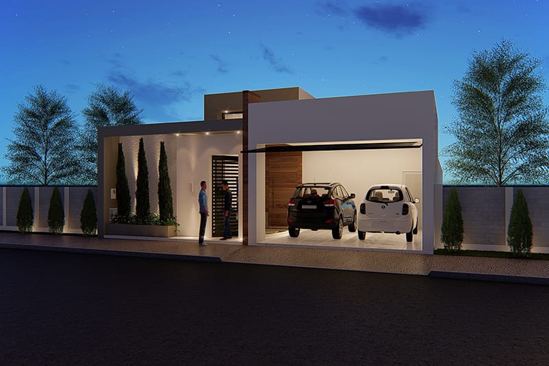 Diseño de casa con área íntima separada