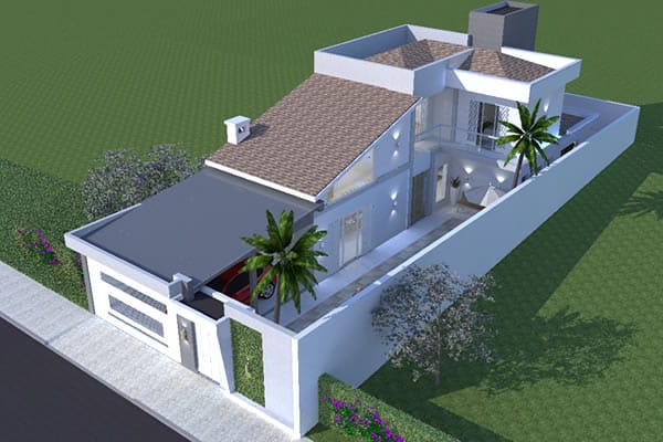 Casa con las habitaciones de la planta baja