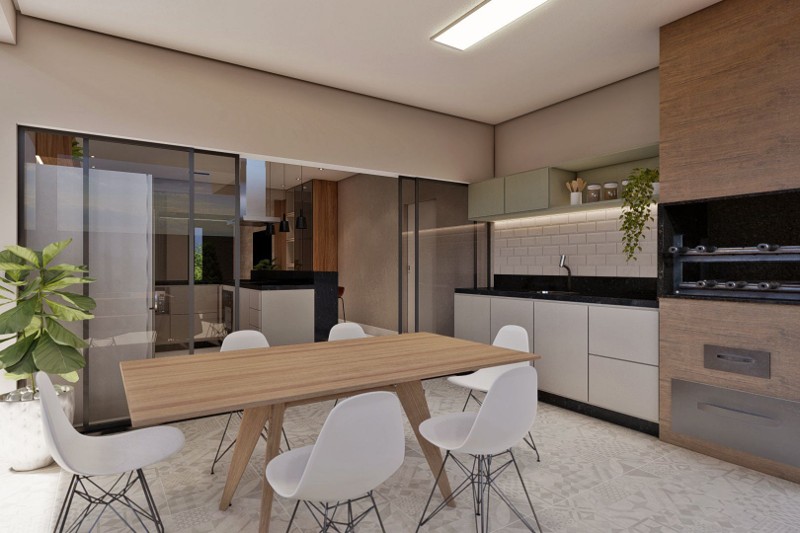 Plano de casa en planta baja con jacuzzi