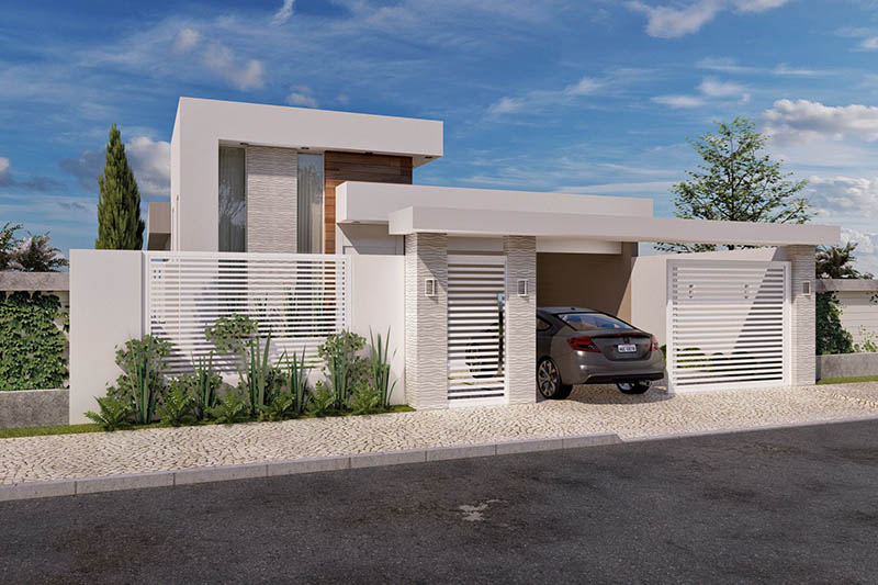 Proyecto de planta baja con portón hueco