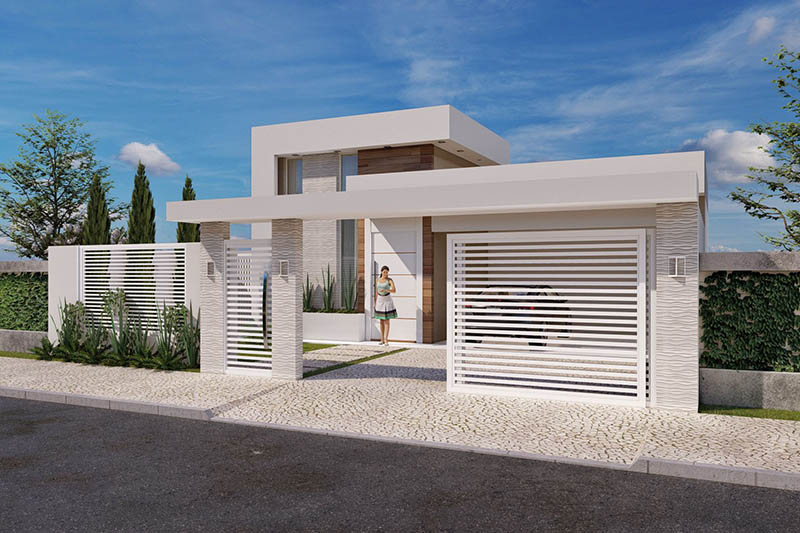 Proyecto de planta baja con portón hueco