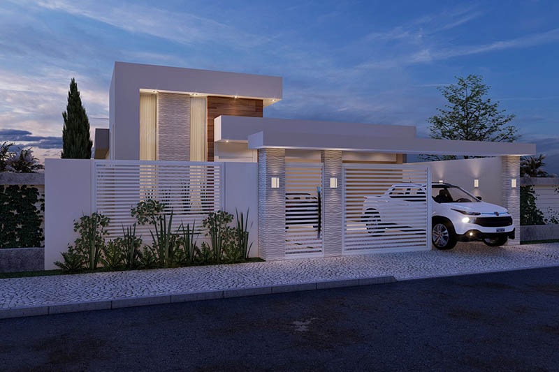 Proyecto de planta baja con portón hueco