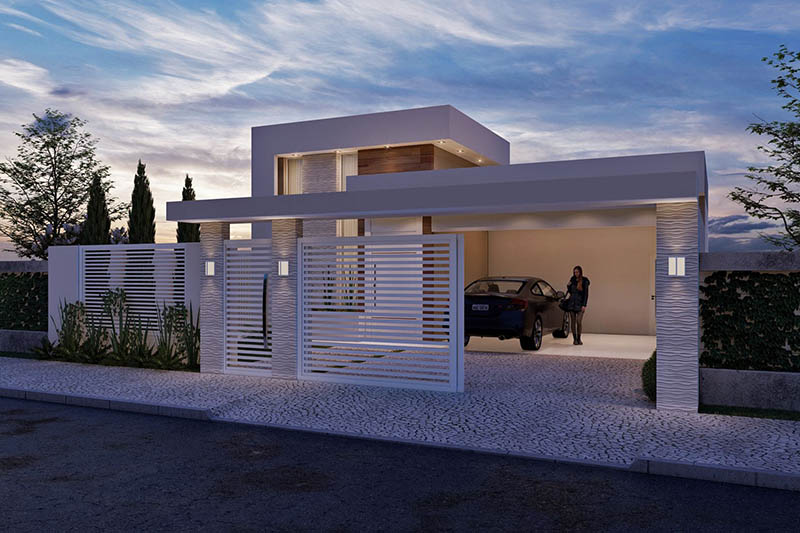 Proyecto de planta baja con portón hueco