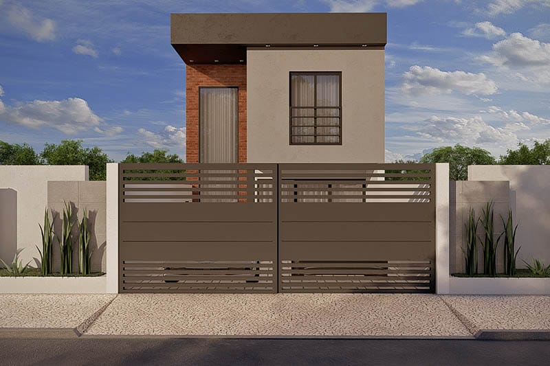 Plano de casa con 2 habitaciones