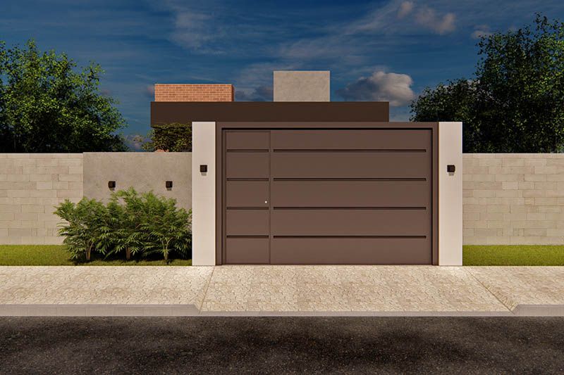 Plano de casa de una sola planta de 70m²