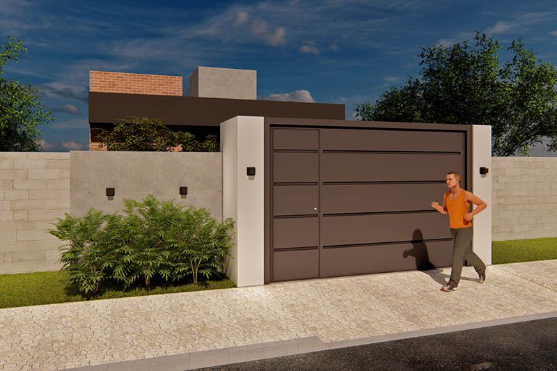 Plano de casa de una sola planta de 70m²