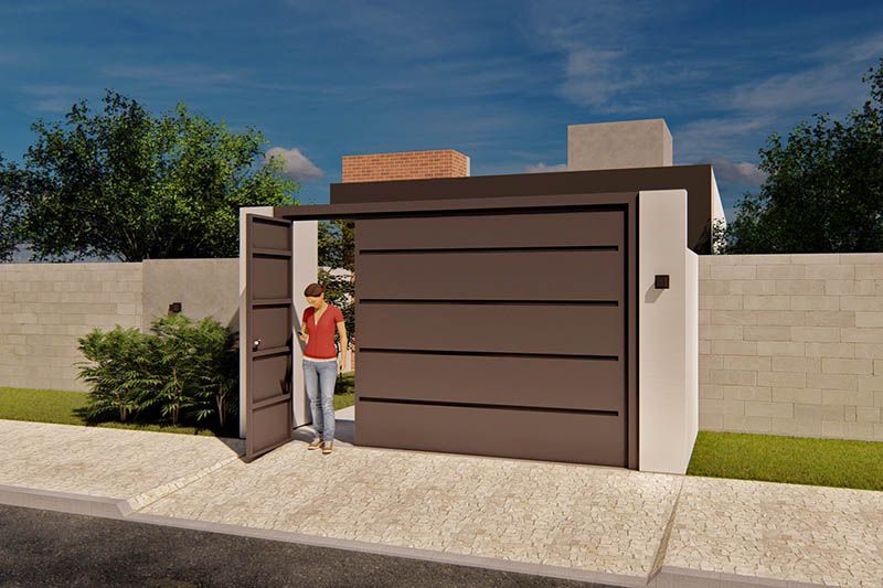 Plano de casa de una sola planta de 70m²