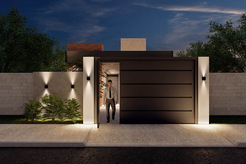 Plano de casa de una sola planta de 70m²