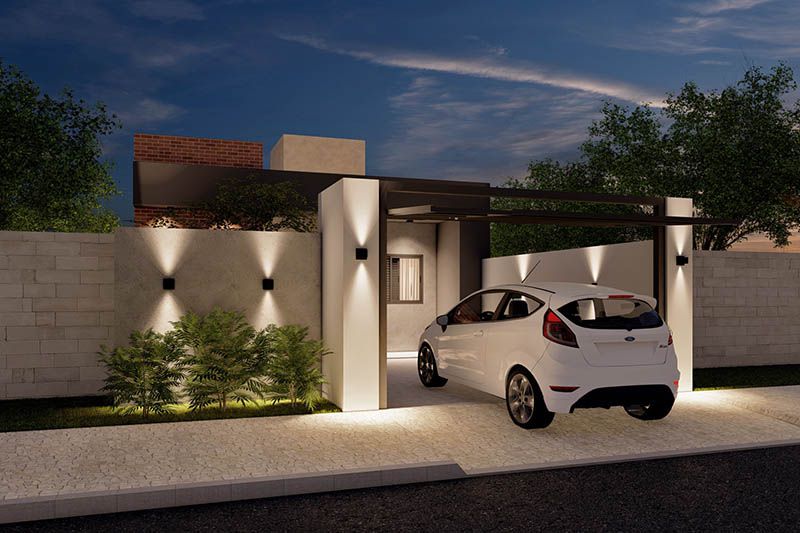Plano de casa de una sola planta de 70m²