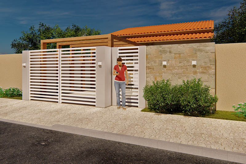 Plano de casa de una sola planta de 70m²