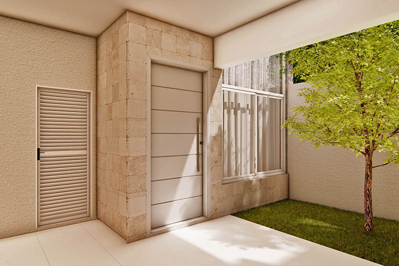 Planta única con dependencia y piscina