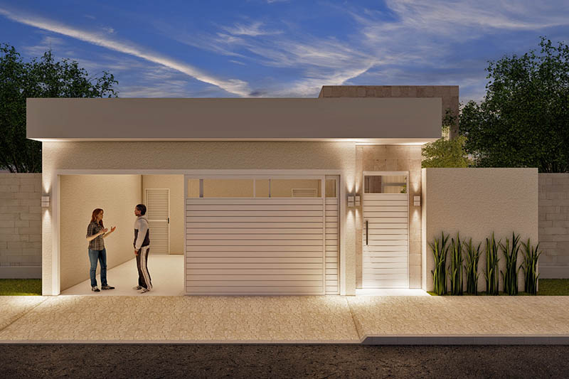 Planta única con dependencia y piscina
