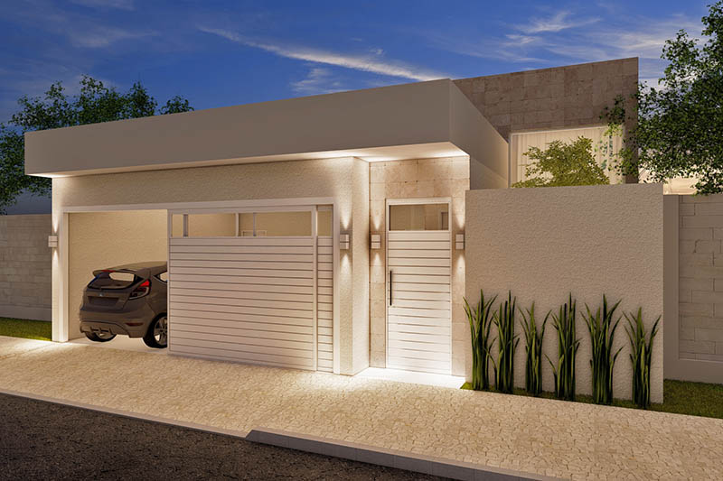 Planta única con dependencia y piscina