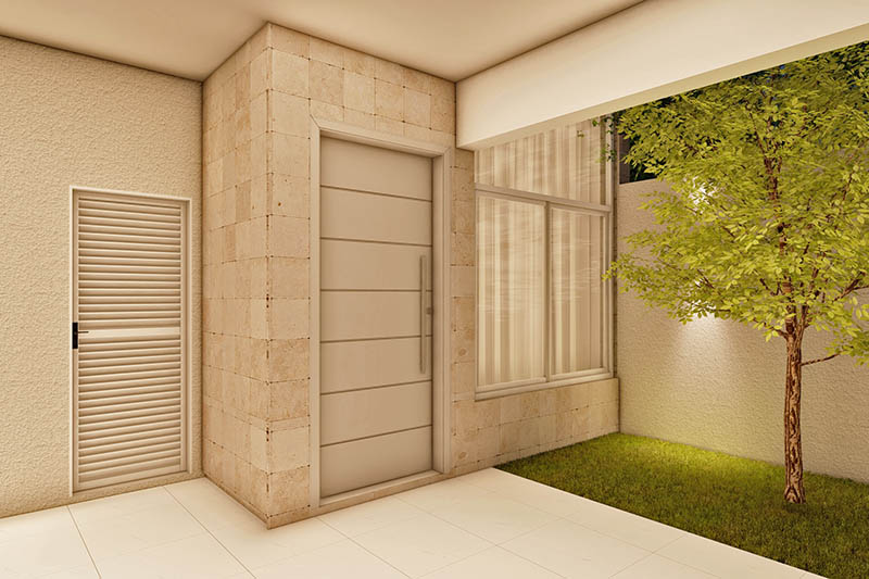 Planta única con dependencia y piscina