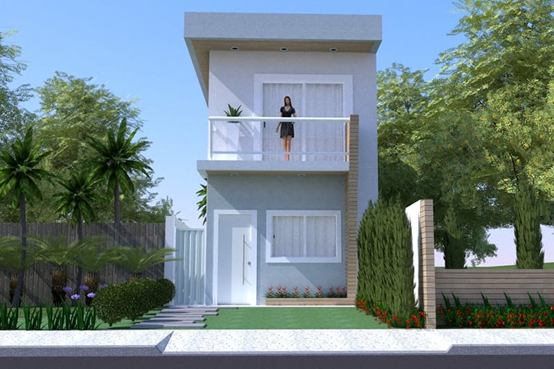 Plano de las casas de ciudad pequeña