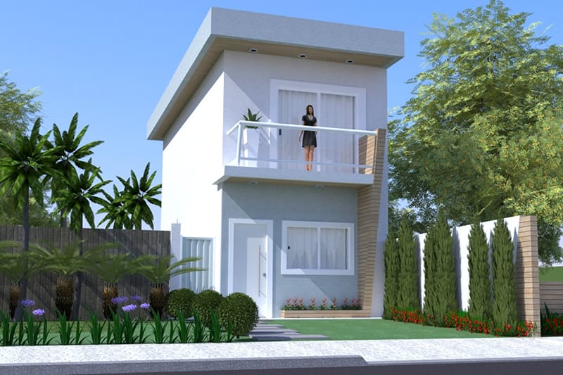 Plano de las casas de ciudad pequeña
