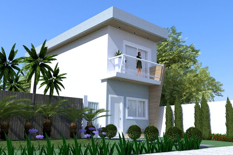 Plano de las casas de ciudad pequeña