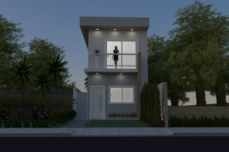 Plano de las casas de ciudad pequeña