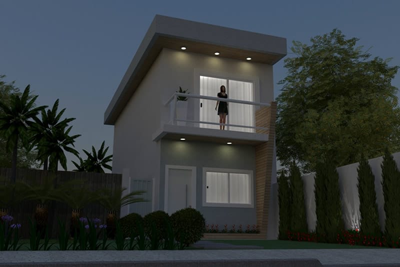 Plano de las casas de ciudad pequeña