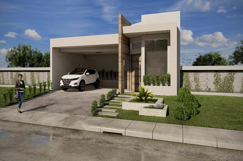 Plano de casa con zona de juegos